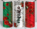 Vaso Térmico México 20 oz Personalizado – Diseño Floral con Nombre