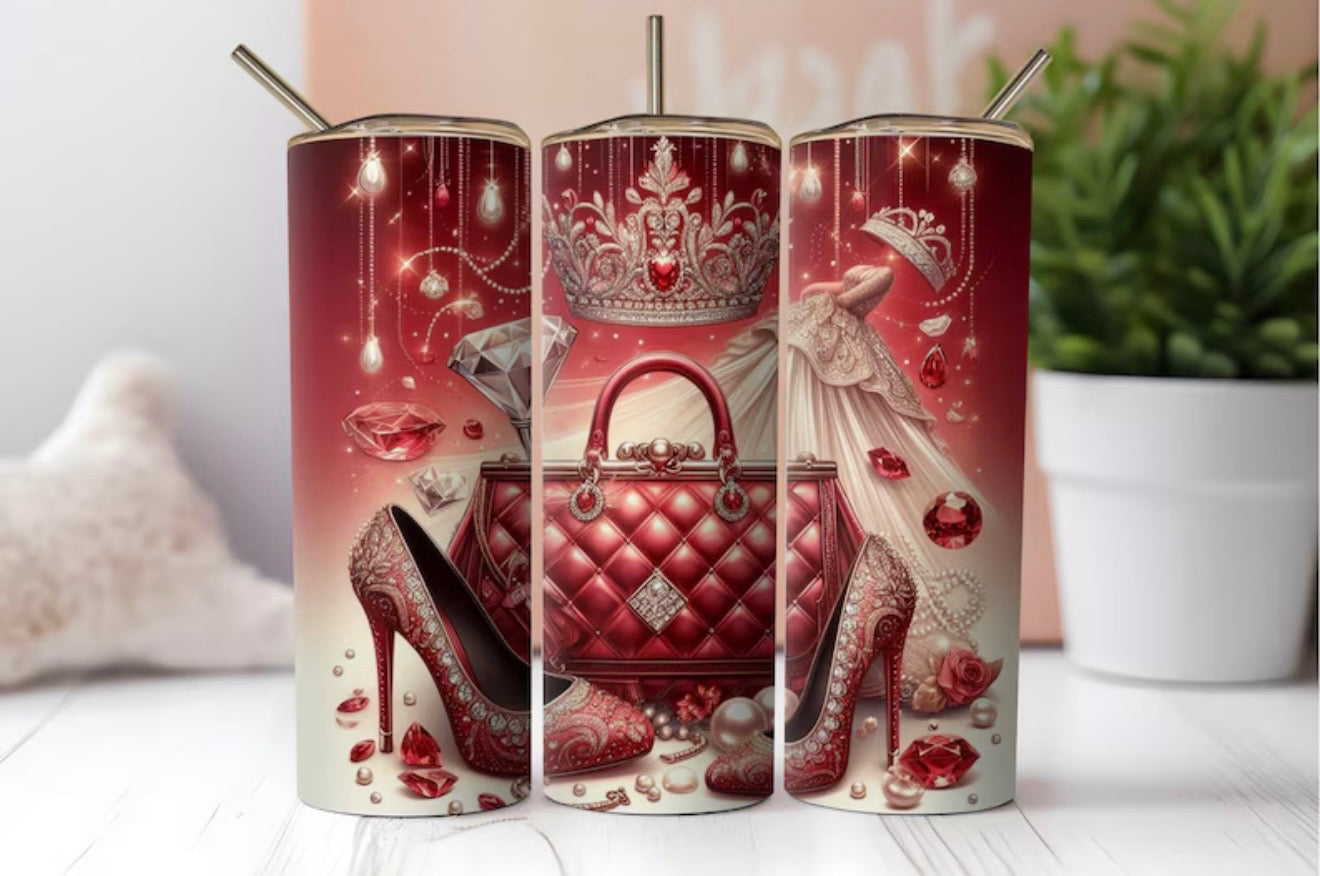 👑💎 Vaso Térmico 20 oz Glam Queen Luxury Edition