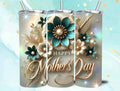 Vaso Térmico Happy Mother’s Day Floral Elegante 20 Oz – Regalo Perfecto para Ma